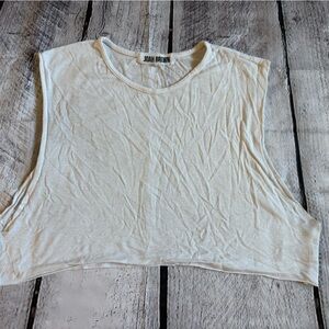 Joah Brown Cream Casual Top